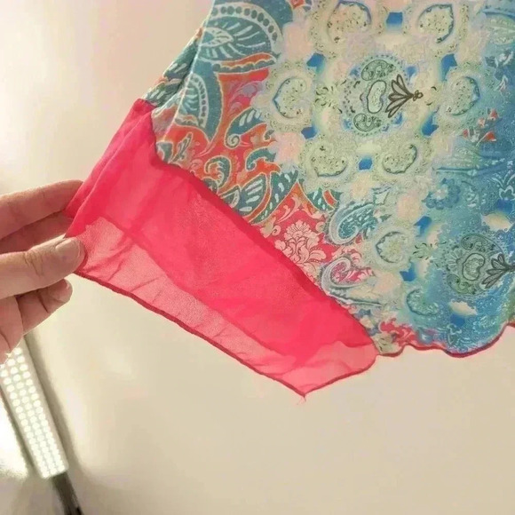 Closet Full Size XXL Blouse Shirt Top Embellished Sharkbite hem - Picture 7 of 12